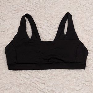 ❤ Forever 21 Black Strappy Sports Bra Medium